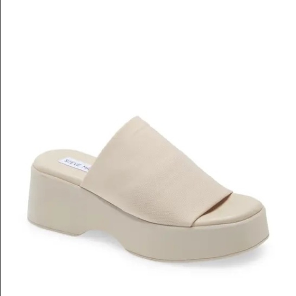 Slinky 30 Platform Slide Sandal In Tan